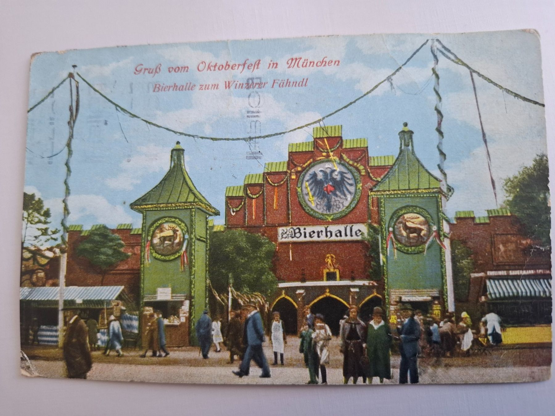 Cartoline postali: Postkarte Oktoberfest 1929 – Usato da Muri b. Bern venduto da Ulrich-von-Bern