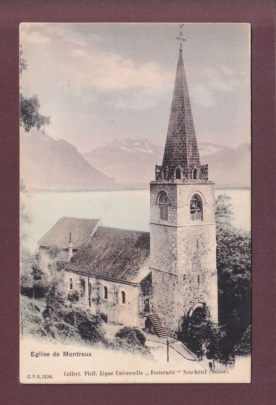 Ansichtskarten: Eglise de MONTREUX - CPN – Gebraucht aus Pully von nicecards