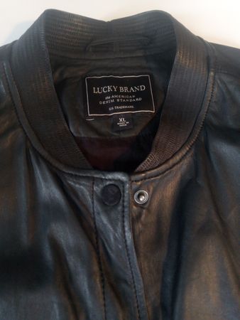Leichte Leder Jacke Luky Brand USA.gr L  TopZustand