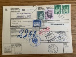 Alte Schweizer Briefmarken Sammlung mit Stempel, Porto, Zoll