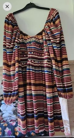 Robe ZARA à rayures colorées, manches longues, taille S