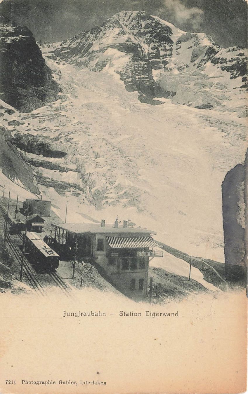 Ansichtskarten: Jungfraubahn Station Eigerwand – Gebraucht aus Schwyz von Seffi56