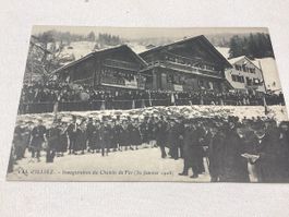 VAL D’ILLIEZ INAUGURATION CH. FER 30 janvier1908 belle carte