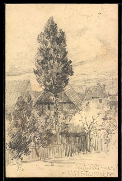 Cartoline postali: Handgemalt sign. E. Langenbach: Karlsruh – Usato da Berlin venduto da bartko-reher