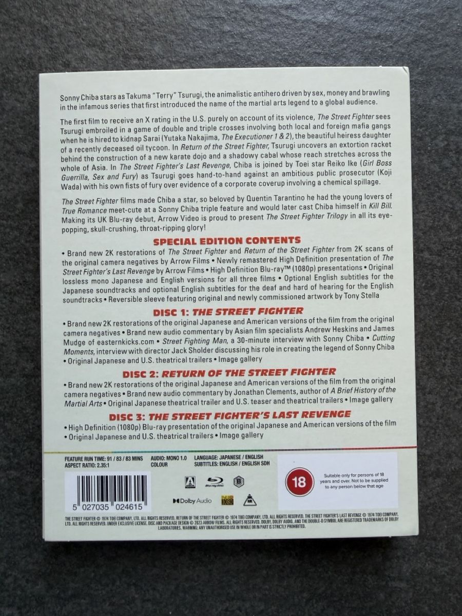 Tutti i DVDs: Street Fighter Trilogy Blu-ray Arrow Video – Usato da Zürich venduto da cENS0R 1