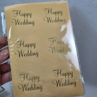 Happy Wedding Sticker – 30 Stück, 6 cm