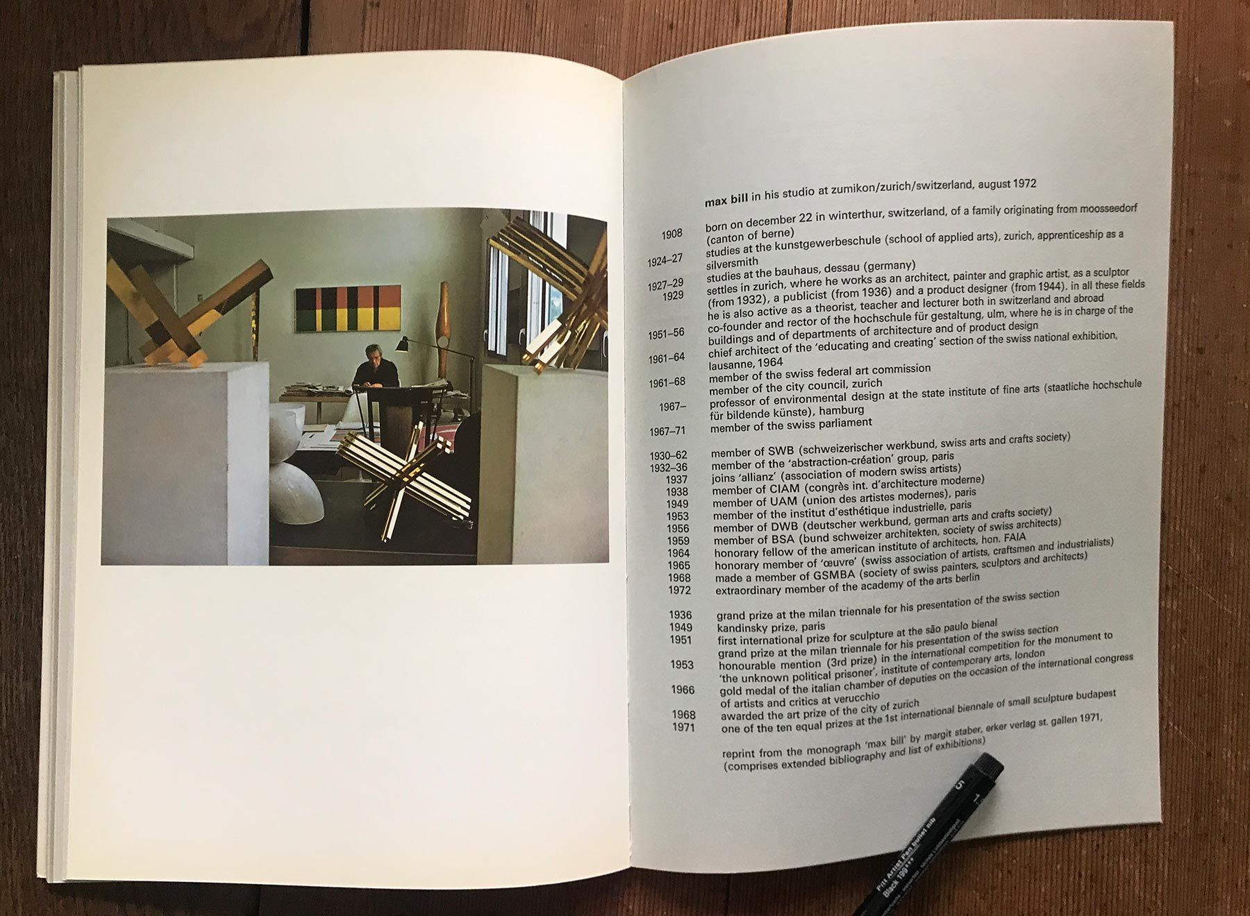 Libri: Max Bill Zürich 1973 Katalog 1972 – Usato da Lützelflüh-Goldb venduto da fluidum 3