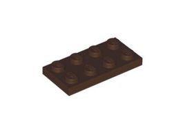 LEGO - 50x Dark Brown Plate 2x4 - 3020 - NEW