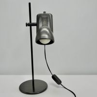 Lampe de bureau STRALUX vintage en métal émaillé noir