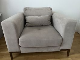 Stilvoller beiger Sessel wie NEU | DEKA MEUBLES