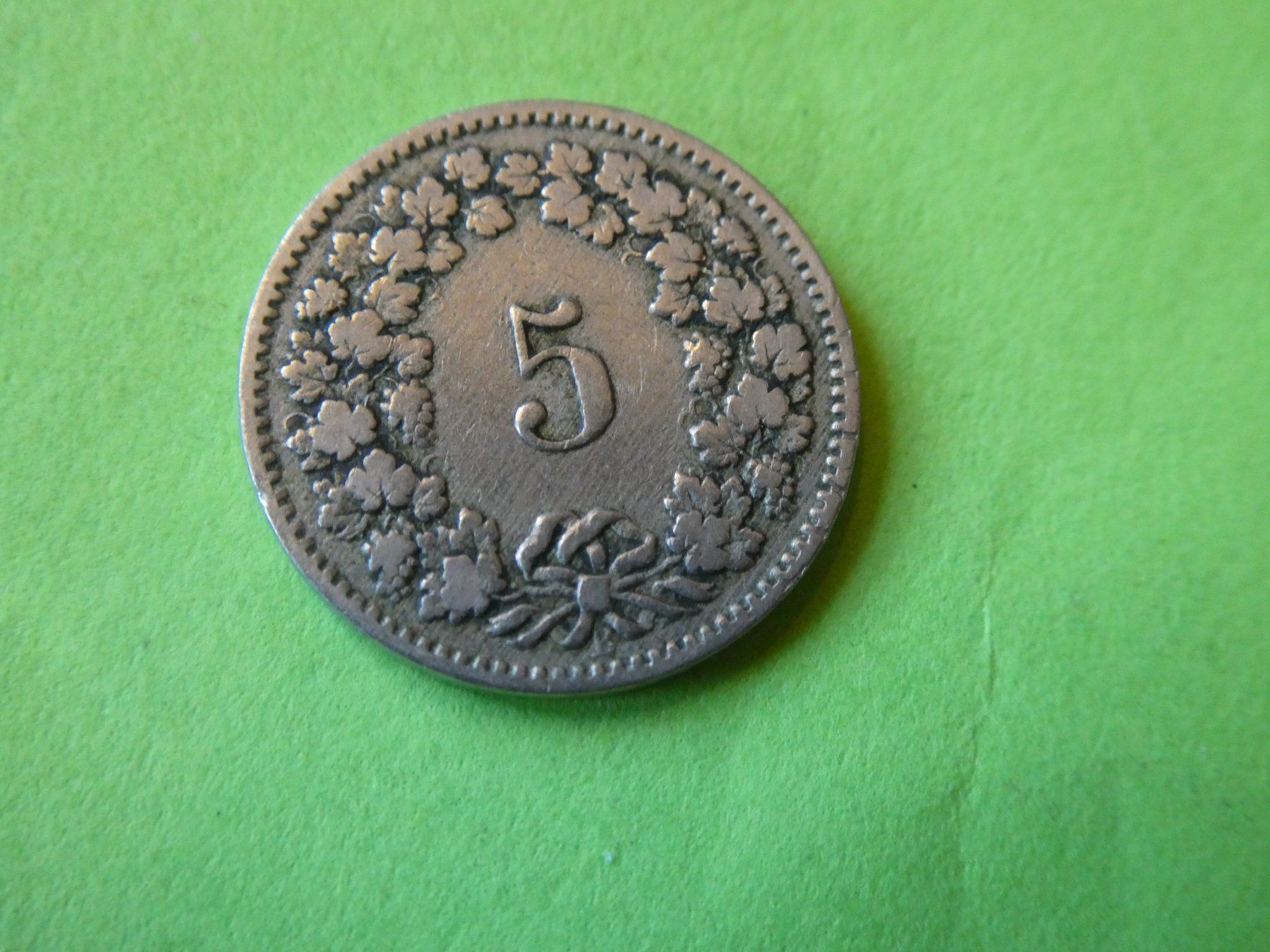 Tutti le monete: Schweiz 1890, 5 Rappen – Usato da Hinterforst venduto da Rohusri 1