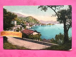 Antike Ansichtskarte aus dem Tessin oder Itaien.  1908