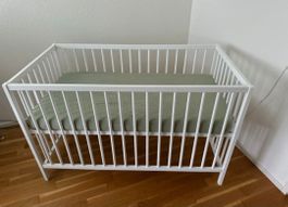 Babybett, Gitterbett, Kinderbett, Weiss