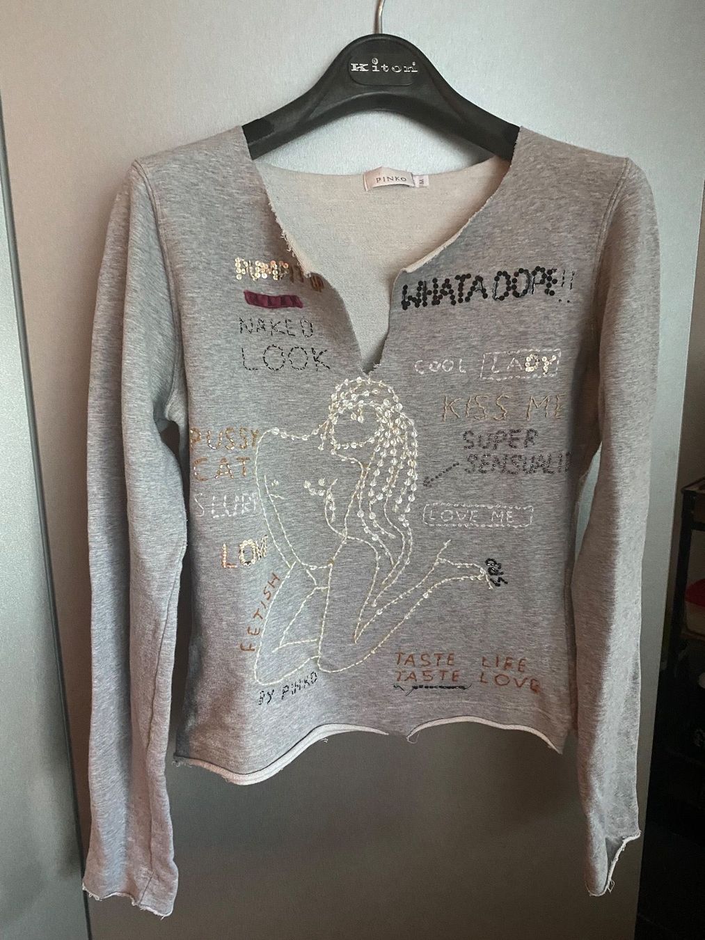 Pinko T-shirt: Pinko LANGARMSHIRT GLITZER – Usato da Zürich venduto da NNK28