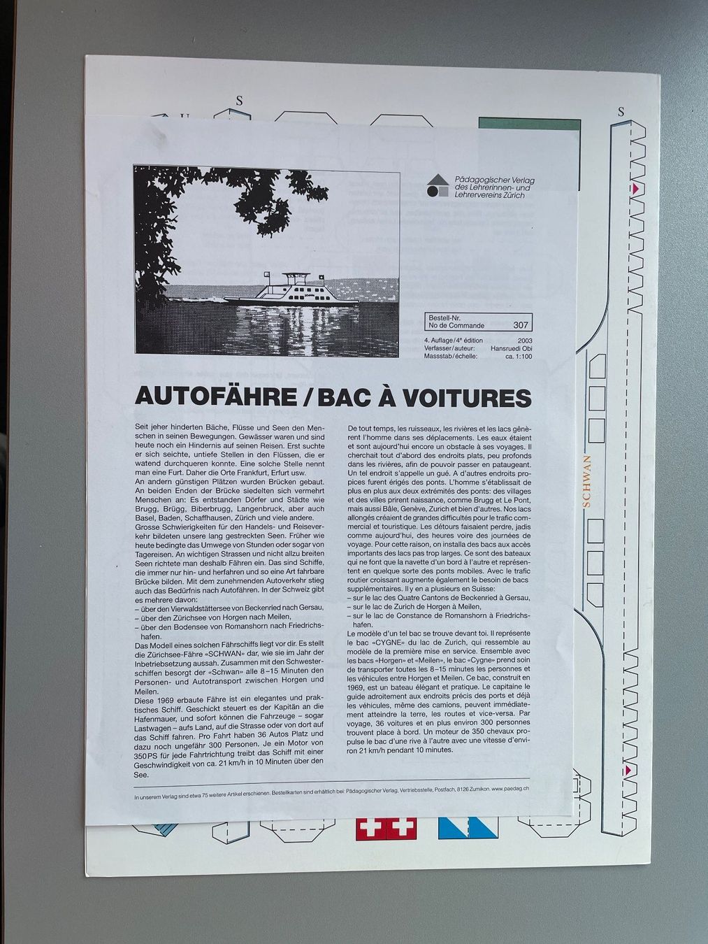 Kit bricolage: Modellbogen / Bastelbogen Autofähre, 2003 – Nuovo (secondo la descrizione) da Füllinsdorf venduto da bienli 2