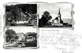 Gruss aus Uebersaxen Rankweil (ÖSTERREICH), 1906, AK Top