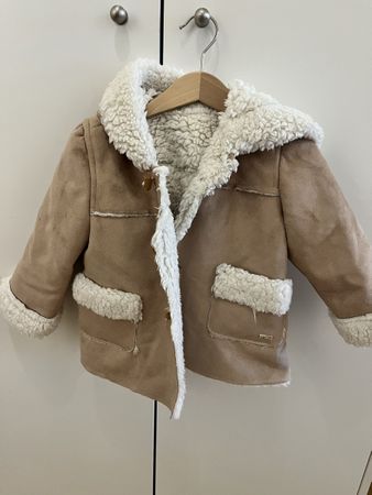 Ypso Kinder Winterjacke braun mit Kapuze Grösse 24 M