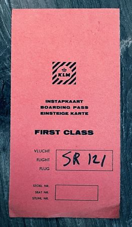 FIRST CLASS SWISSAIR Ticket 1965