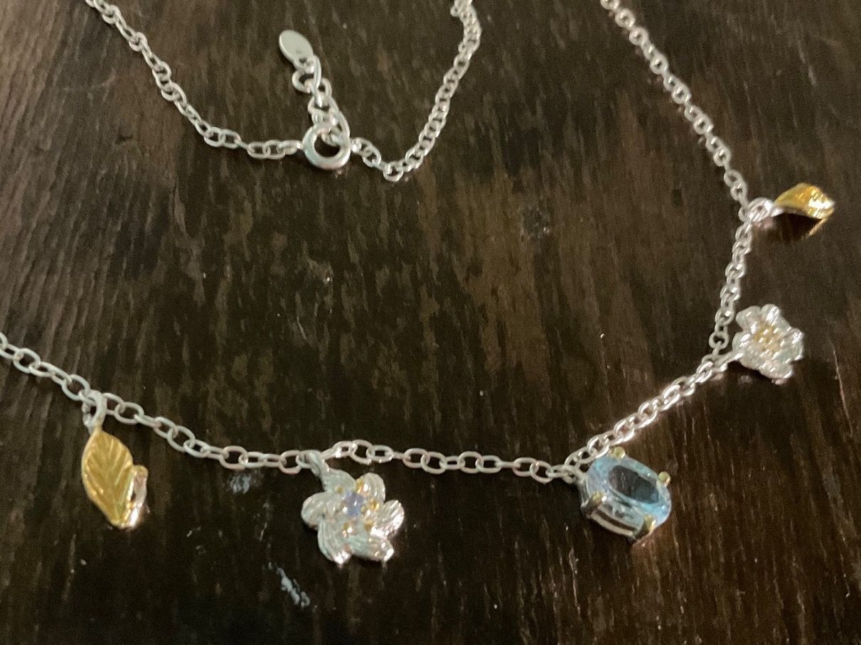 Catenine: (KOPIE) Silbercollier mit feinen Anhängern – Nuovo (secondo la descrizione) da luzern venduto da Alpendorf1 1