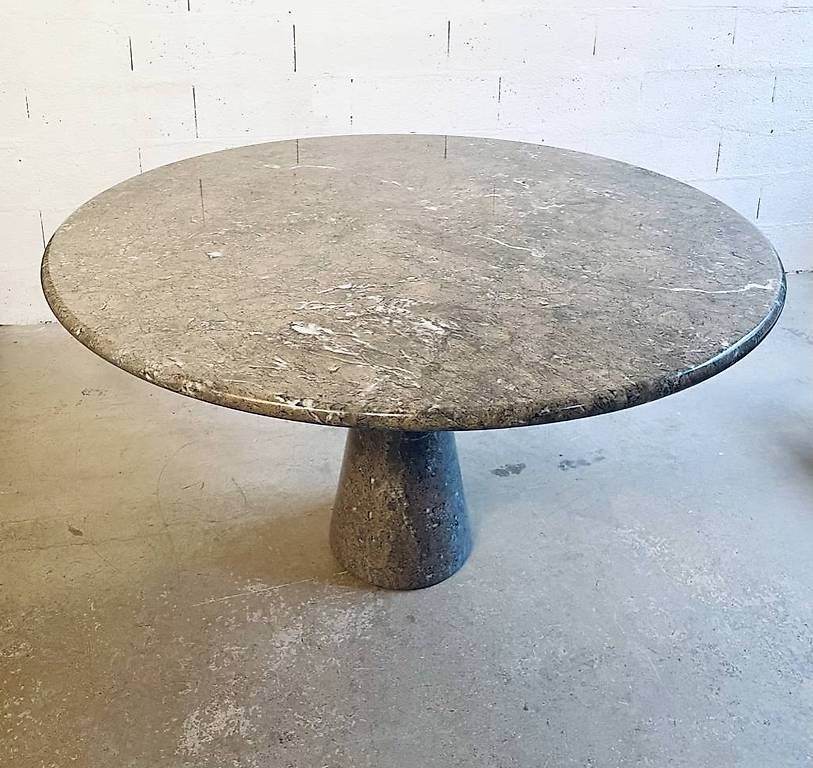 Tavoli: Angelo Mangiarotti Round Marble Dining Table, Italy, 1970s – Usato da Carouge GE venduto da polymagoo 3
