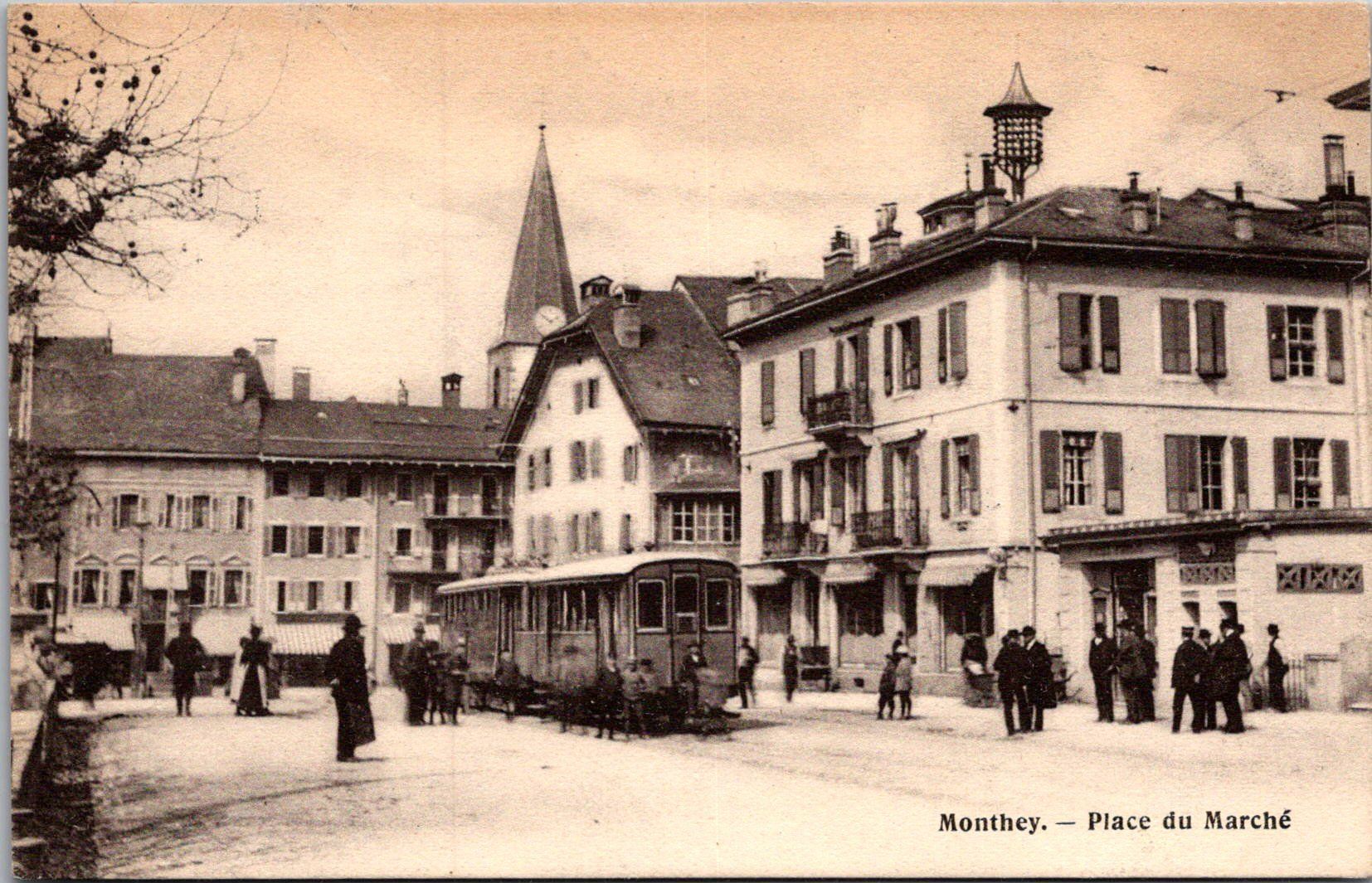 Ansichtskarten: Train, Tram à Monthey – Gebraucht aus Solothurn von insolothurn