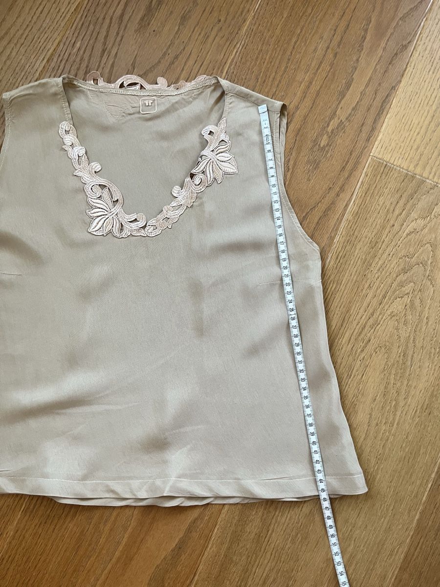 Top: Top mit Spitze, cropped, Beige, Grösse S – Usato da Wädenswil venduto da Iana32 4