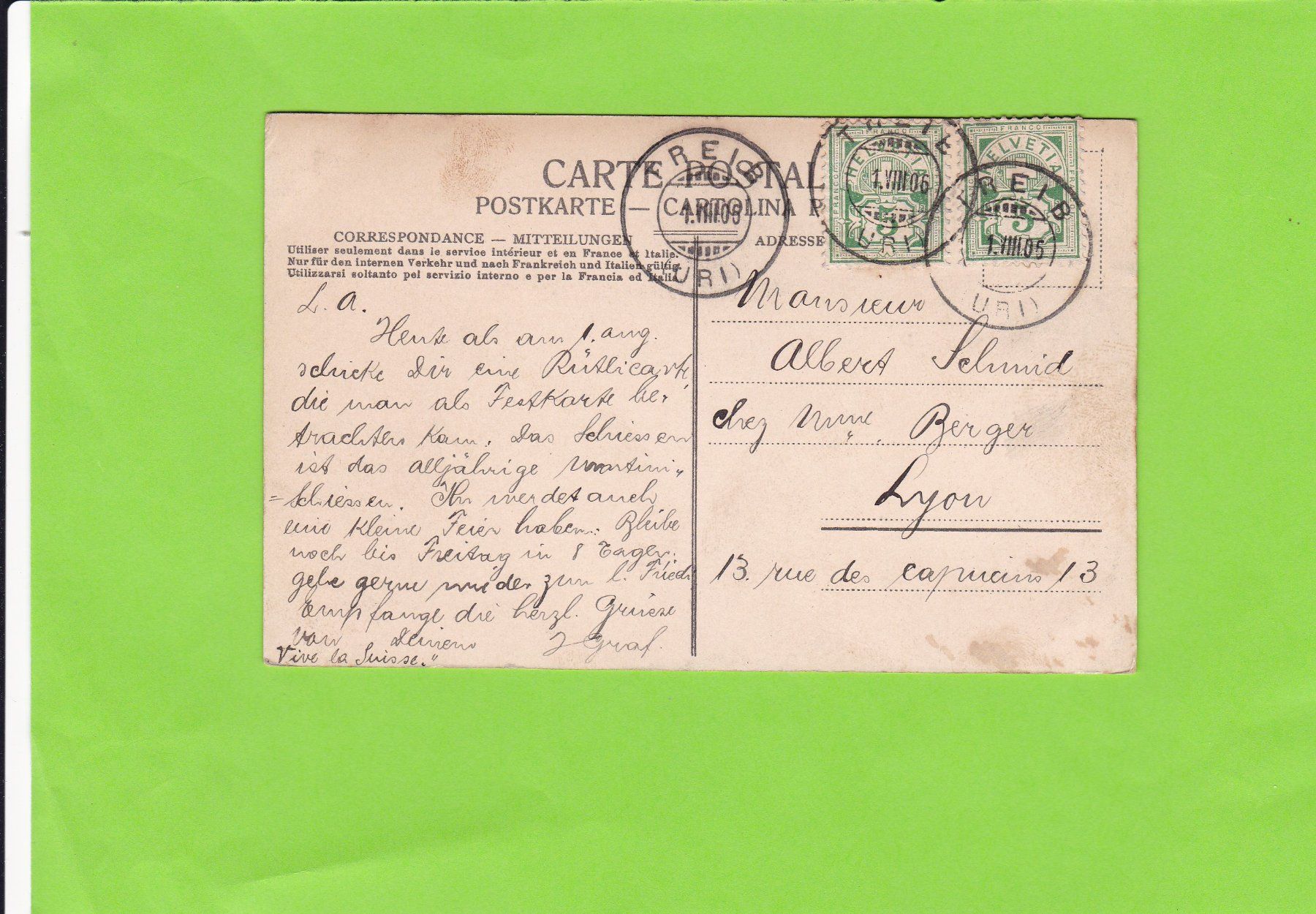 Cartoline postali: Rütliwiese – Usato da St. Peterzell venduto da neckertal 1