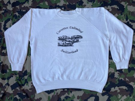 Vintage 70s Pullover Corvette Car Switzerland Sz L