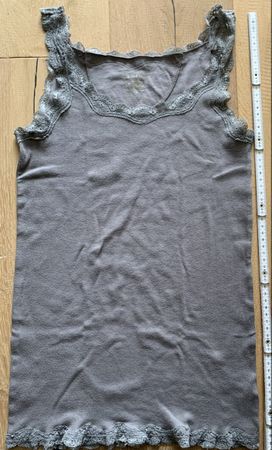 Calvin Klein Top M Spitze grau Sommer Unterhemd Damen Kleide