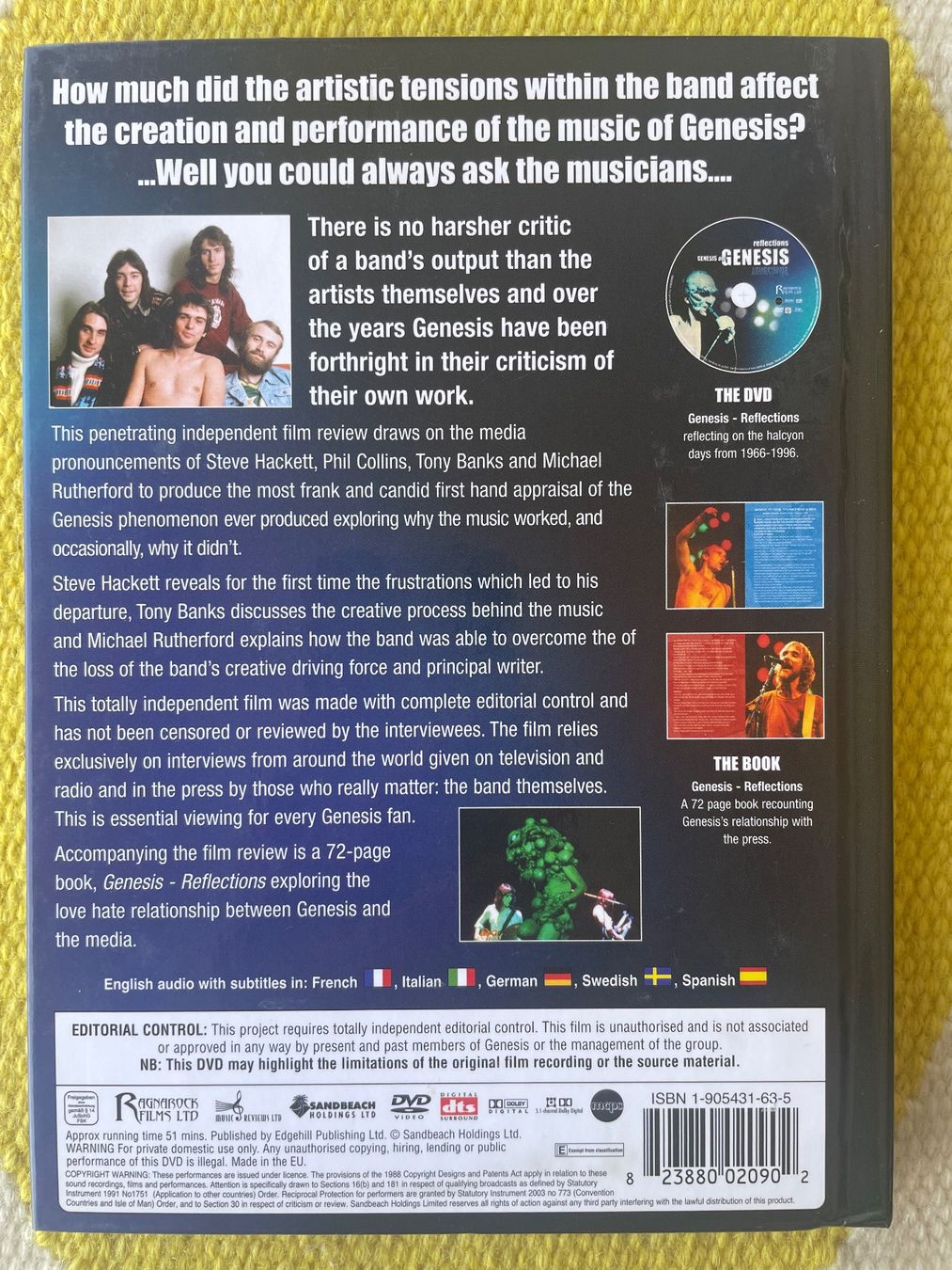 Tutti i DVDs: GENESIS-DVD AND BOOK GENESIS ON GENESIS REFLECTIONS – Usato da Rorschacherberg venduto da CD-Roli 1