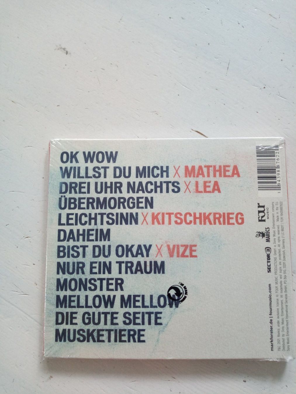 CD: CD Mark Forster Musketiere – Nuovo e nell'imballaggio originale da Beckenried venduto da Havacola 6