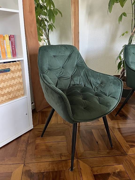 Conforama Chaises: Ensemble 6 chaises velours vert – D'occasion à Cologny par ani_5npg 1