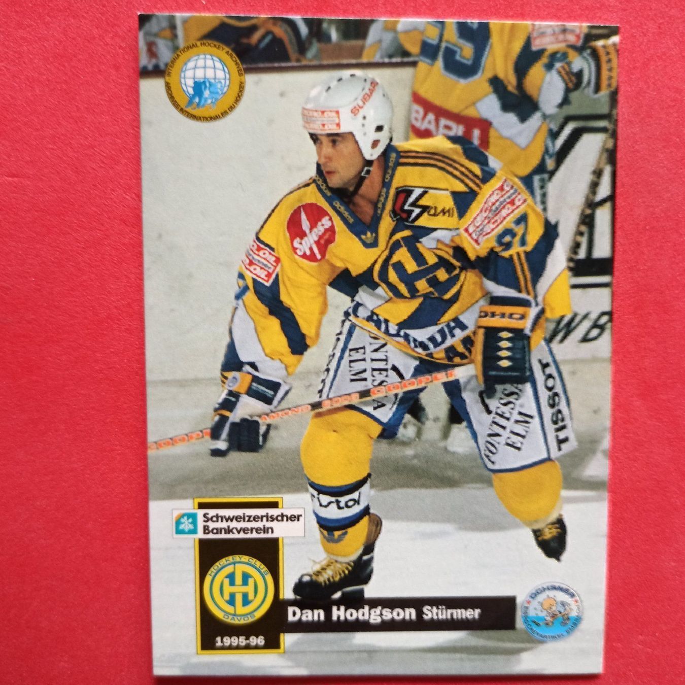 Carte collezionabili: Dan Hodgson - HC DAVOS CARD - 1995/96 – Usato da Dübendorf venduto da kb86_MOVIE