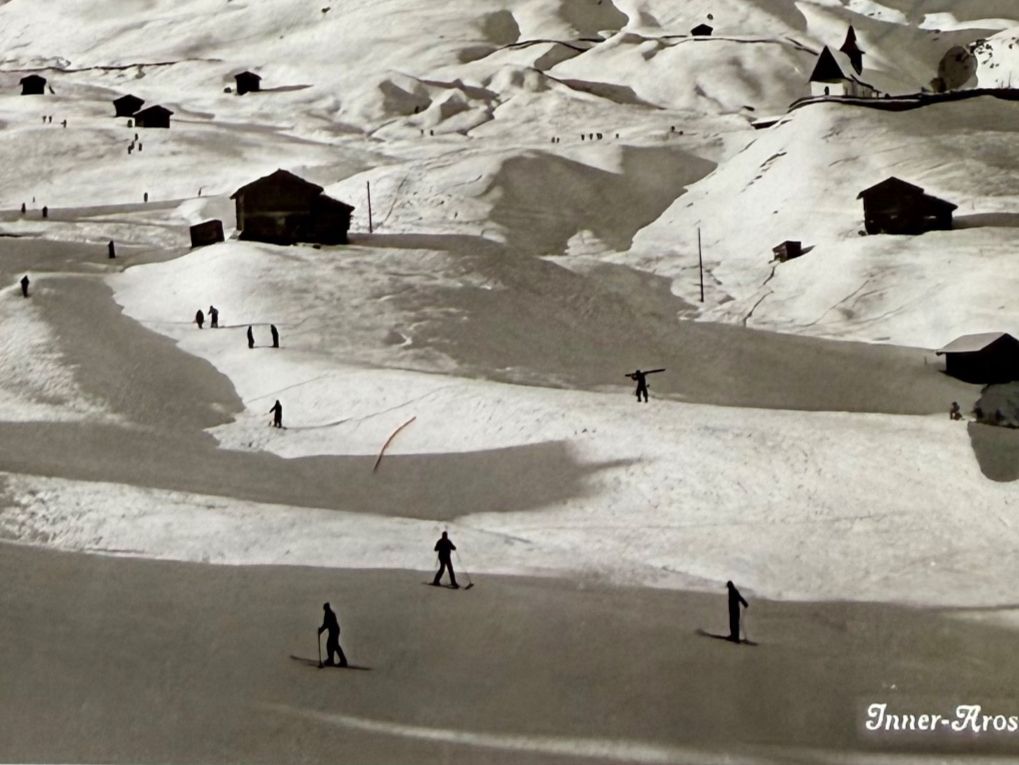 Ansichtskarten: Arosa - Inner - Skifahrer - 1934 – Gebraucht aus Lutry von Ediego 1