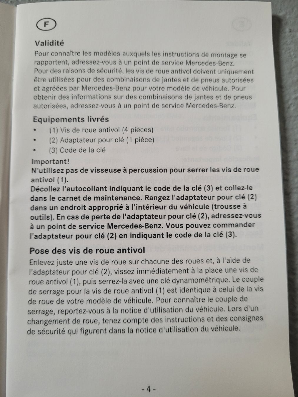 Mercedes-Benz Tutti pezzi di ricambio auto: Boulons de sécurité  Mercedes – Usato da Cernier venduto da Casimir1 3