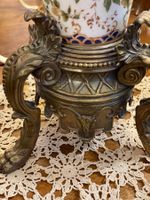 Vase Antik Porzellan und Messing Wong Lee