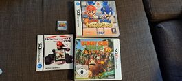 4x Nintendo DS/ 3DS Spiele, Mario&Sonic,Donkey Kong,