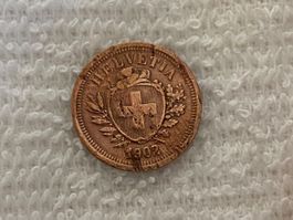 1 centime/Rappen 1902