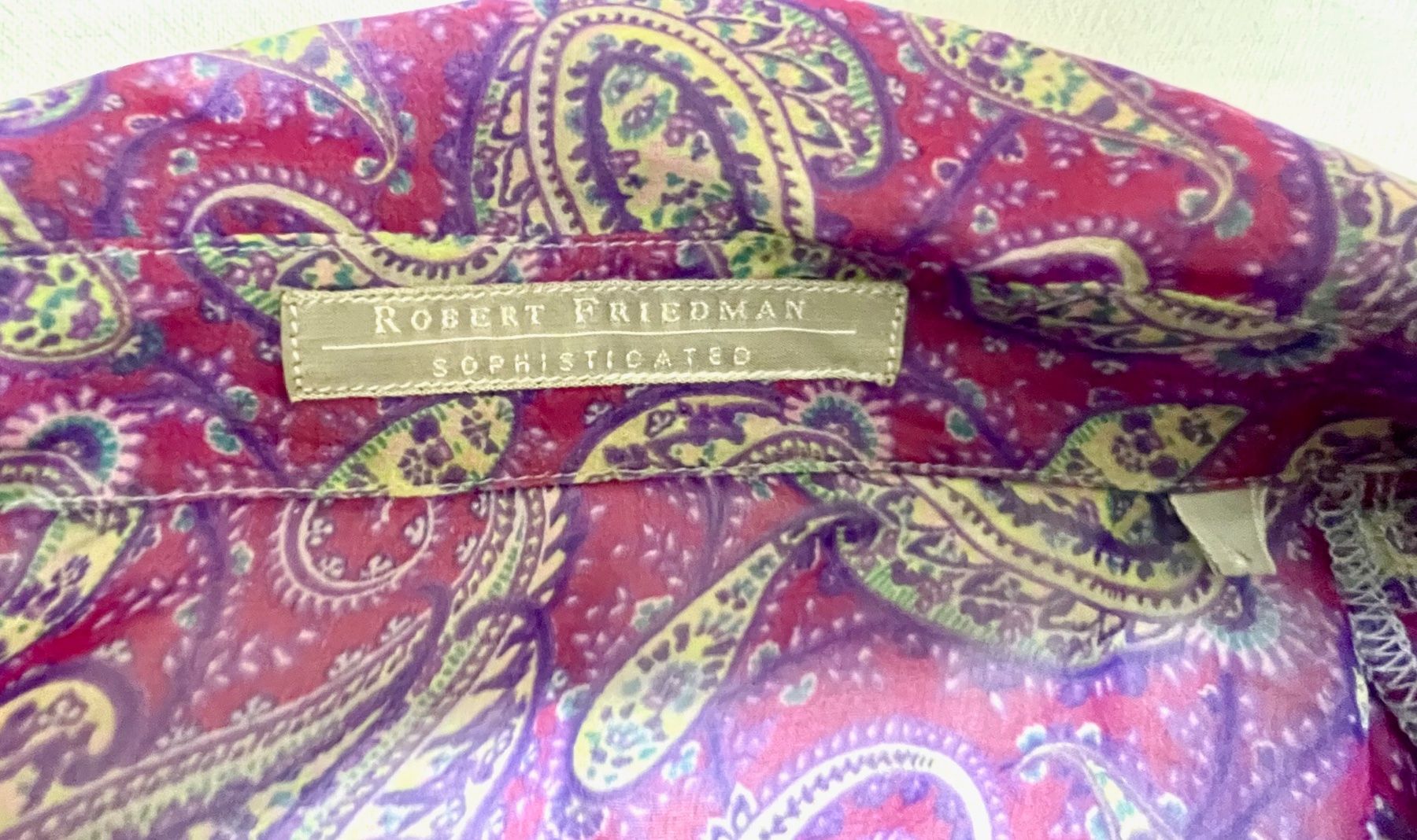 Robert Friedman Camicette: ROBERT FRIEDMANN SHIRT 100%Seide, Grösse L, NP CHF129.- – Usato da luzern venduto da Glieve 1