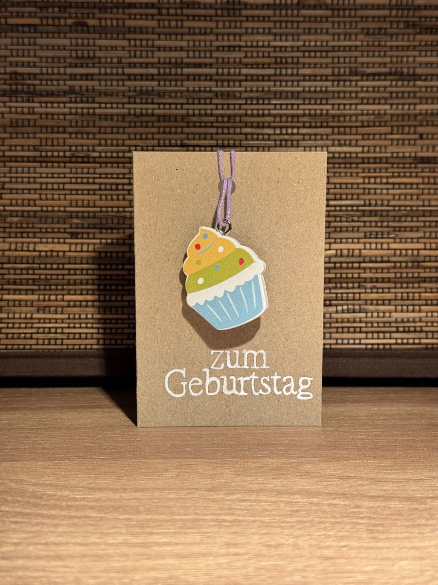 Cartoline: Mini-Geburtstagskarte, Muffin blau – Nuovo (secondo la descrizione) da Dübendorf venduto da ZiKarten