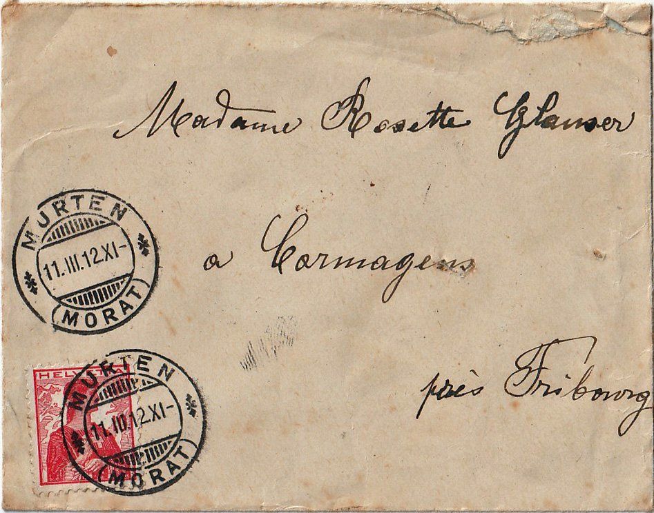 Tutti i francobolli: 1909 4 x ZNr. 120 auf Brief – Usato da Arlesheim venduto da gaugi43 3