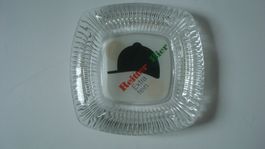 Glas-Aschenbecher Werbung Reitter Bier 13 x 13 cm