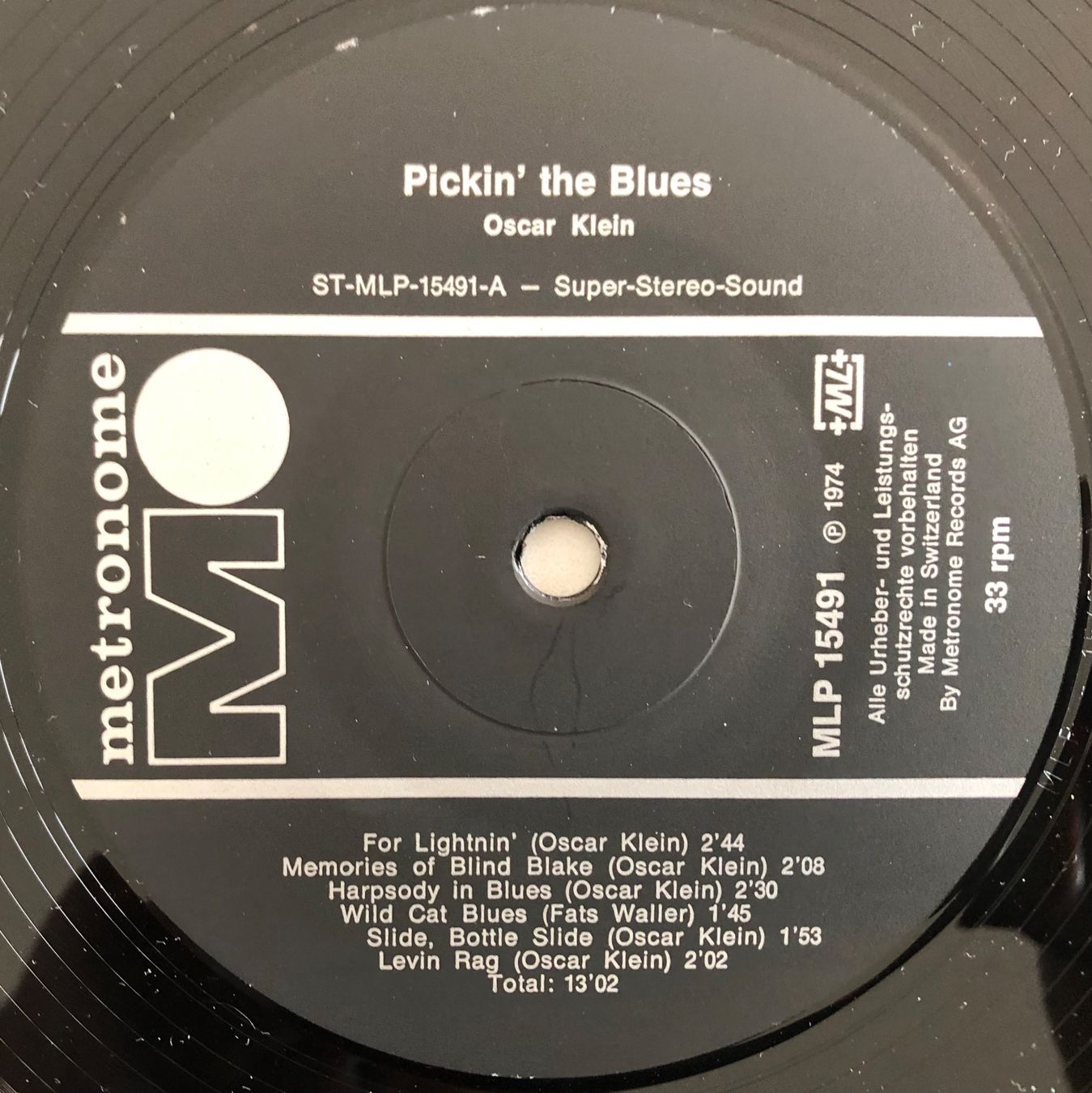 Dischi in vinile: OSCAR KLEIN - PICKIN' THE BLUES – Usato da Poliez-Pittet venduto da Newtown-Records 2