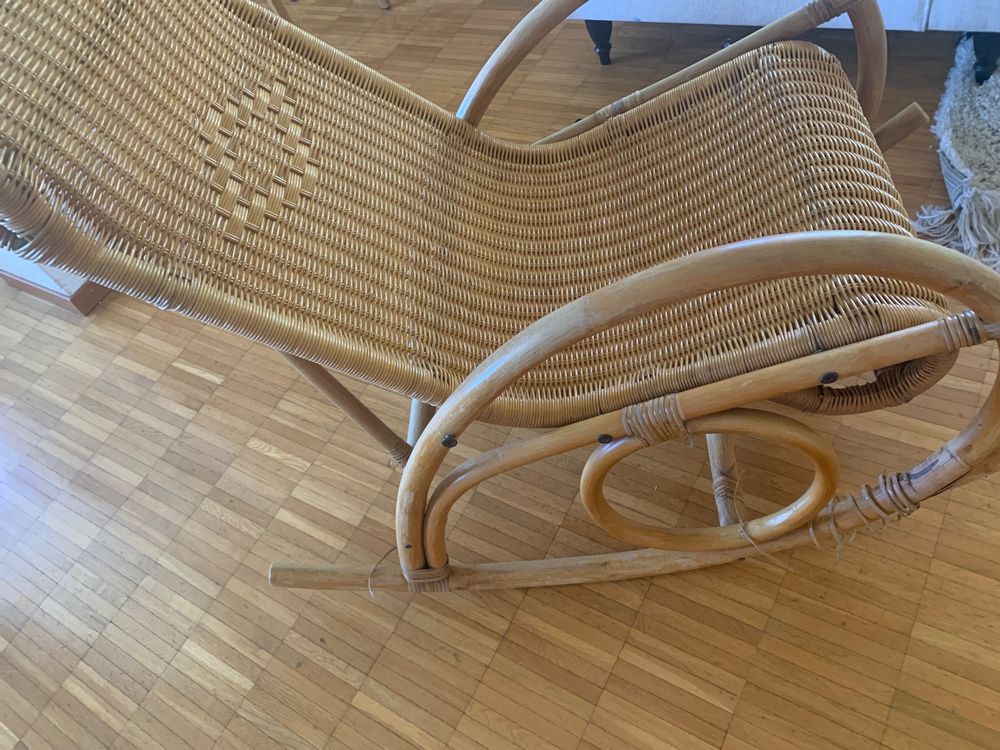Schaukelstuhl Rattan und Bambus Kaufen auf Ricardo