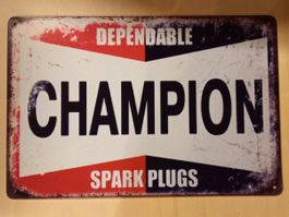 Champion Spark Plugs Blechschild