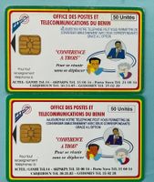 2 verschiedene Telefonkarten Benin 50 U