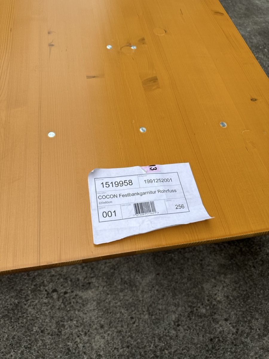 Set de table et chaises: COCON Festbankgarnitur Rohfuss – Neuf (Voir description) à Effretikon par a.husejni01 1