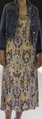 Vera Mont Sommerkleid mit V-Ausschnitt Gr. 38