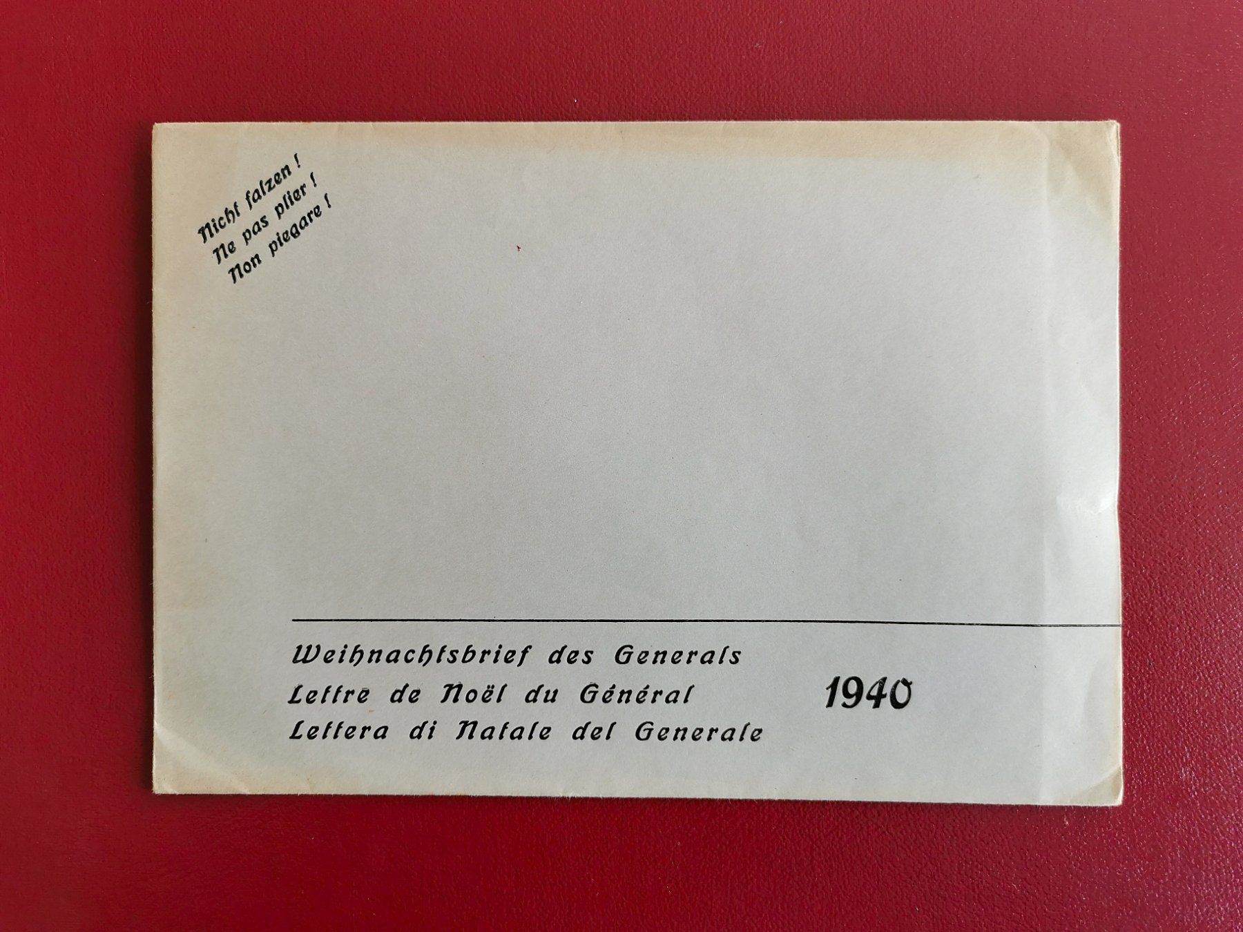 Documenti: Weihnachtsbrief des Generals 1940 – Usato da Lichtensteig venduto da chlepfshit 1