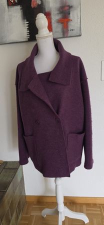 OSKA Jacke Wolle violett mit Taschen gr.S oversize